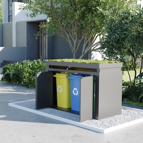 Resguardo para lixeira profissional - SMART - Soltec - da linha residencial / para escritório / para parque infantil