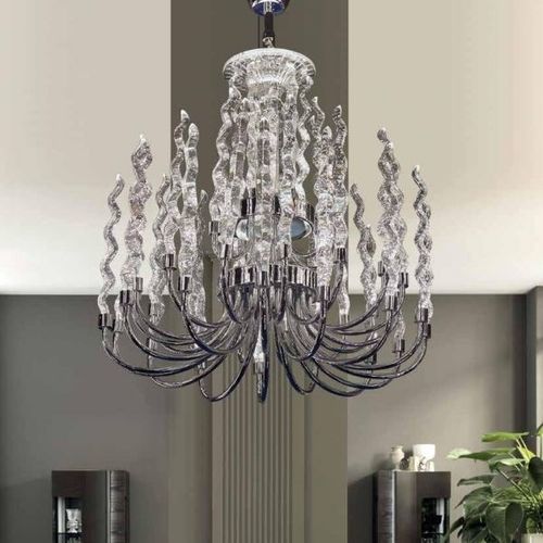 Lustre de design original - HELL - K-LIGHTING - em cristal / em aço inoxidável / candelabro