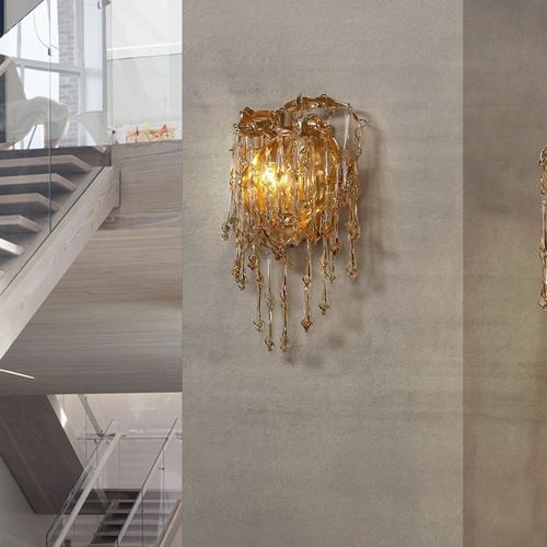 Arandela contemporânea - SCULPTURE - K-LIGHTING - para ambiente interno / em aço inoxidável / em cristal