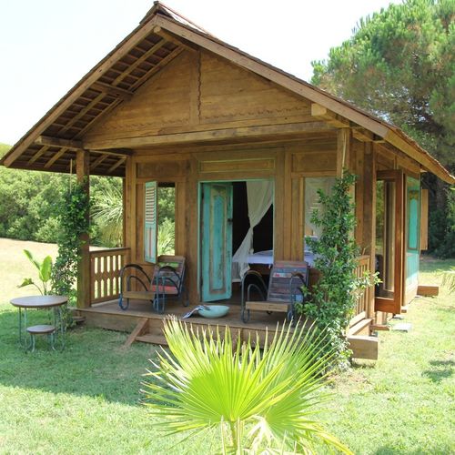 Microcasa tipo bangalô - 16M2 - Teck Time - efeito clássico / em madeira / ecológica