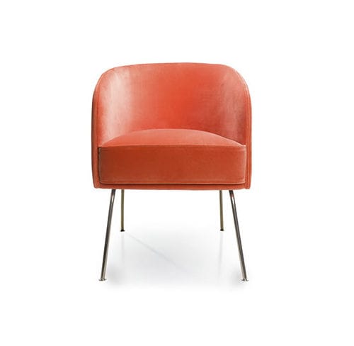 Cadeira contemporânea - BECKY - arianeske - para ambiente interno / em tecido / com base metálica laqueada
