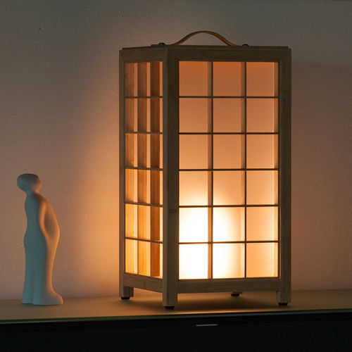 Lanterna contemporânea - UZEA : CARRES L - Ezeis - em bambu / de LED / para ambiente interno