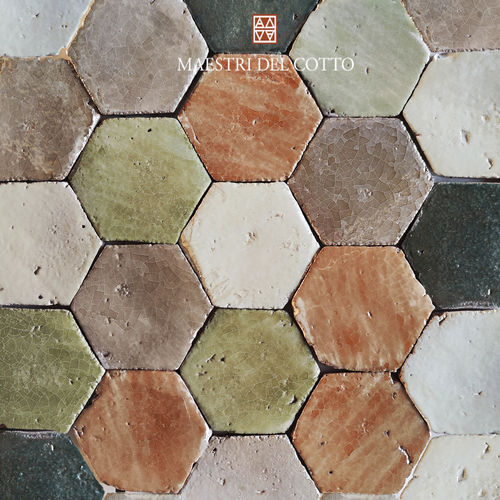 Placas de revestimento em terracota - COTTO SMALTATO VAL D'ORCIA - MAESTRI DEL COTTO - envelhecida / para ambiente interno / para banheiro