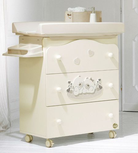 Mesa troca-fraldas em madeira - SOGNO - Baby Expert - com rodízios