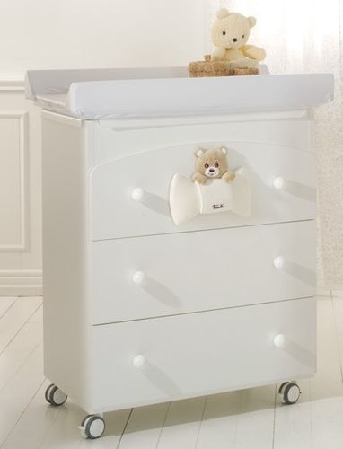 Mesa troca-fraldas em madeira - TRUDINO - Baby Expert - com rodízios