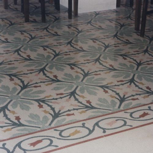 Ladrilho hidráulico em grãos de mármore - OTRANTO - fabbrica di mattoni de filippi osvaldo snc - para ambiente interno / de piso / padrão vitoriano