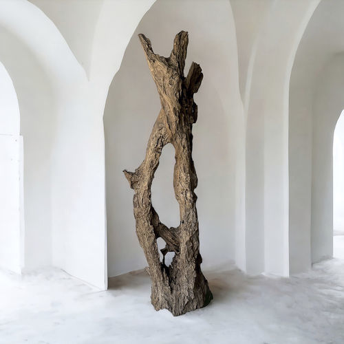 Escultura em teca - NASSAU - ARRELART - para ambiente externo / de piso / para hotel