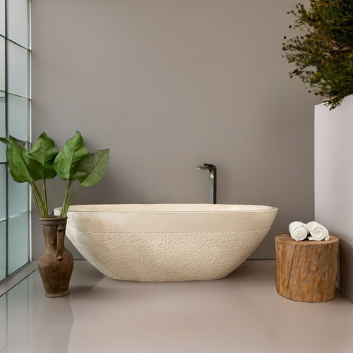 Banheira oval - VANIA - ARRELART - freestanding / para residência / em compósito