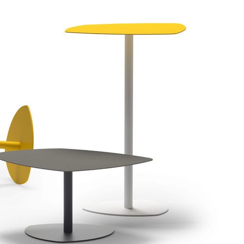 Mesa alta de design original - by Nicola Cacco - ARTE & D SRL - em aço pintado / para hotel / para escritório