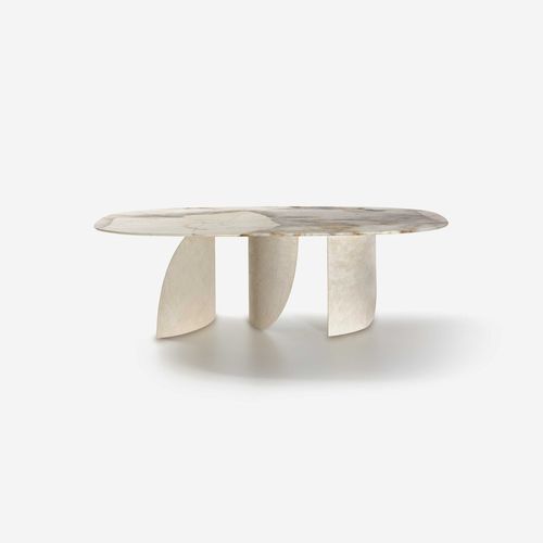 Mesa contemporânea - Sail - Nature Design - em carvalho / em cerâmica / em mármore