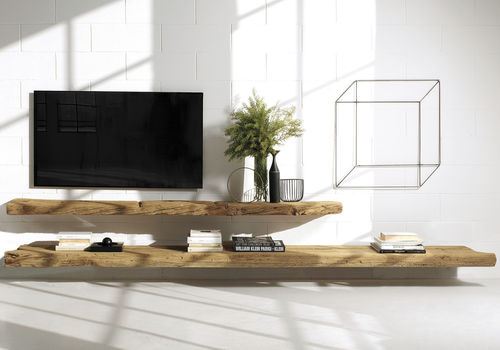 Móvel de parede contemporâneo para TV - Line  - Nature Design - em madeira / preto