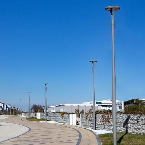 Poste de iluminação pública - VESTA C - Ghisamestieri - contemporâneo / em alumínio fundido / em alumínio extrudado