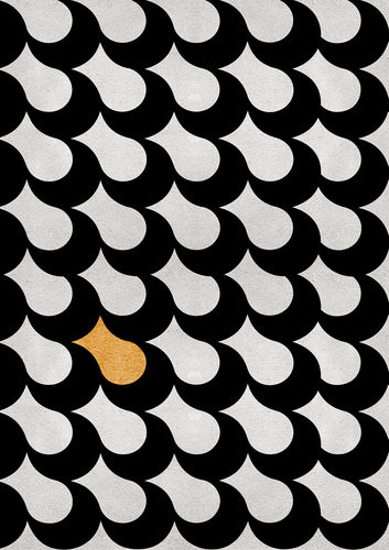 Tapete contemporâneo - ADLER - Rug's Society - estampado / de lã / em seda