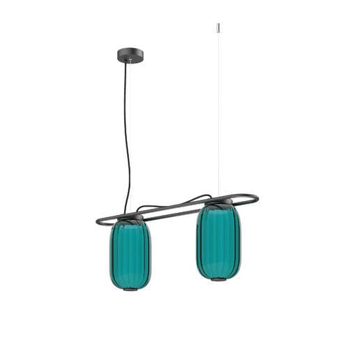 Pendente - KRISTA - Novolux Lighting - em aço / em vidro / em madeira