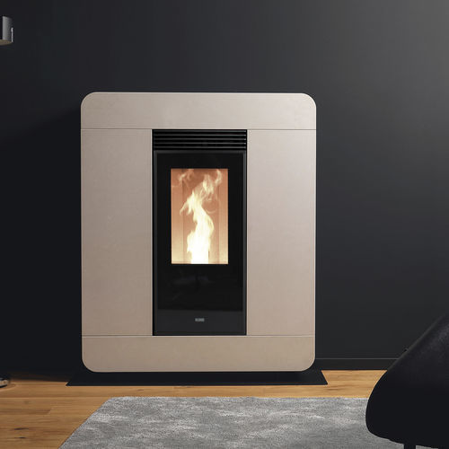 Salamandra a pellets - DIVA AIR - Klover - 5 kW–10 kW / de instalação livre / contemporânea