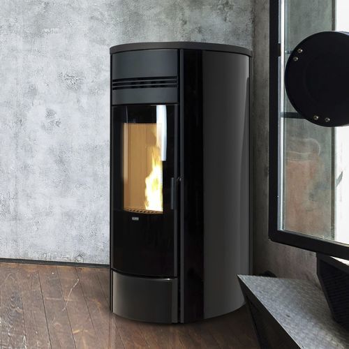 Salamandra com caldeira a pellets - STYLE 220  - Klover - 20 kW–50 kW / de instalação livre / contemporânea