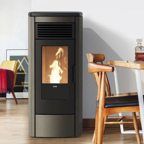 Salamandra com caldeira a pellets - THERMOAURA - Klover - 10 kW–20 kW / 0–5 kW / de instalação livre