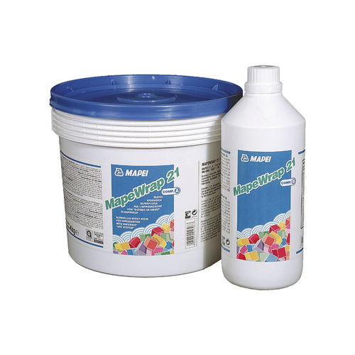 Reboco isolador de aplicação a frio - MAPEWRAP 21 - MAPEI GB - para concreto / epóxi