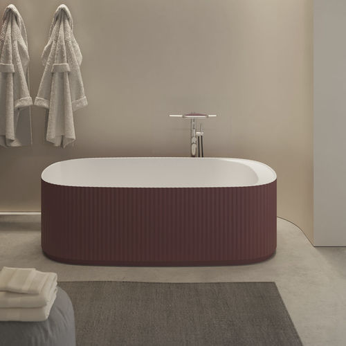 Banheira oval - Giove - Disenia - freestanding / para residência / em CristalPlant®