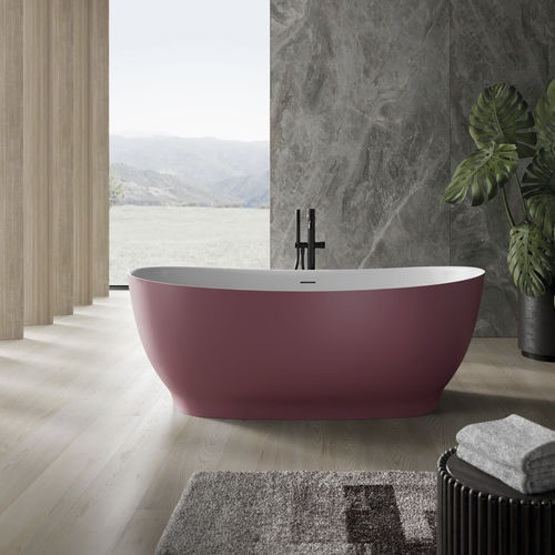 Banheira oval - Ischia  - Disenia - freestanding / para residência / em CristalPlant®