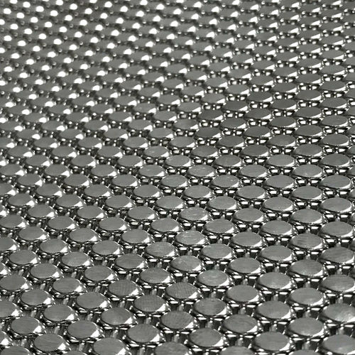 Tela metálica em aço inoxidável - XY-1548 - Hebei Shuolong Metal Products Co.,Ltd - para revestimento de fachada / com malha apertada / prateada