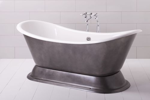Banheira oval - IMPERIUM PLINTH - Albion Bath Co - freestanding / back to wall / para residência