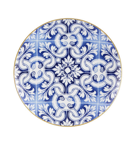 Prato de apresentação - TRANSATLÂNTICA - VISTA ALEGRE - redondo / em porcelana / para restaurante gastronômico