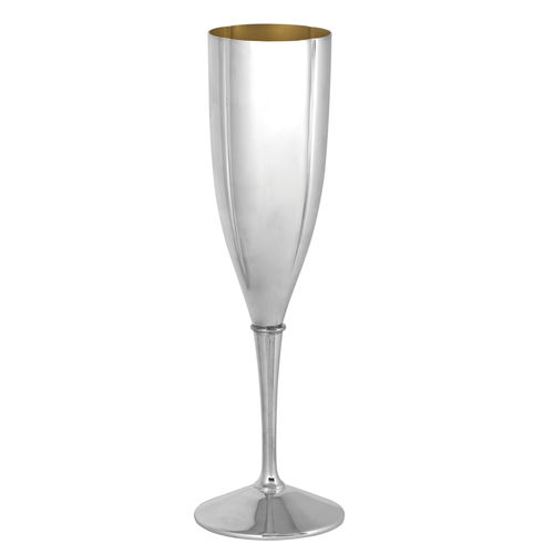 Taça de champanhe em metal prateado - CANAS - TOPAZIO - da linha comercial