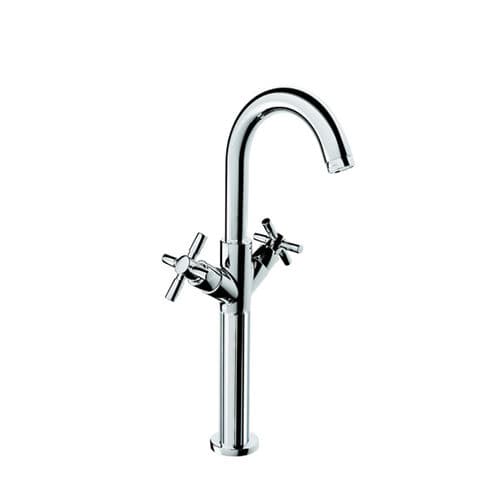 Misturador bicomando para lavatório - TRATTO: 95310PR - Rubinetterie Eurorama spa - de bancada / em metal cromado / para banheiro