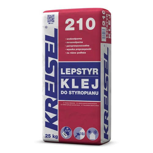 Argamassa colante de vedação - LEPSTYR 210 - Kreisel - impermeável / para concreto / para isolamento térmico pelo exterior (ITE)