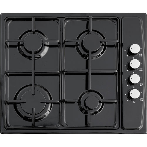 Cooktop a gás - 410 BLACK - Kumtel & Luxell - 4 bocas / de embutir / com botões