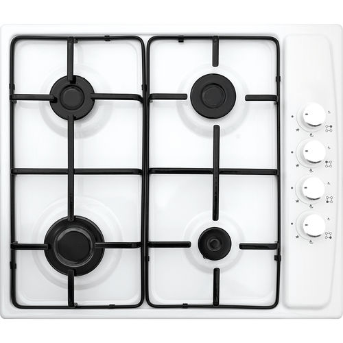 Cooktop a gás - 410 WHITE - Kumtel & Luxell - 4 bocas / de embutir / com botões