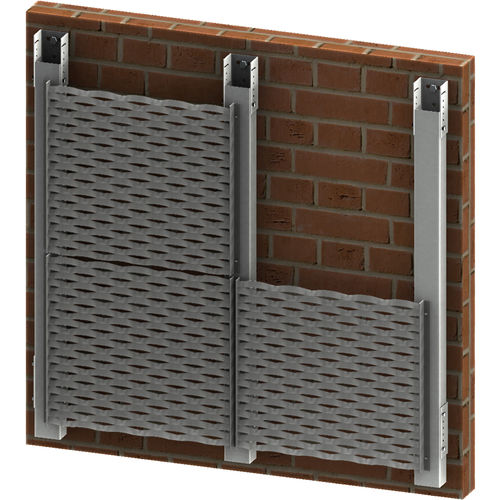Fachada ventilada em alumínio - TETRIS® MESH - Cantori srl - com elemento de fixação