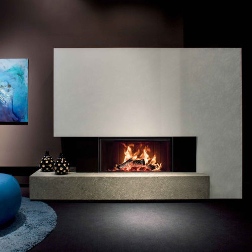 Lareira a lenha - KALFIRE HEAT PURE W105/47F - Bespoke Fireplace Designs - de embutir / Face única / fechada