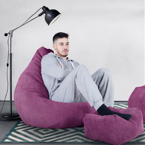 Puff pera contemporâneo - LPGOGHBBBFLKPIN - Big Bertha Original™ - em tecido / rosa