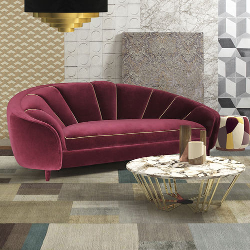 Sofá Art Déco - Ruby - Muranti - em veludo / em algodão / com braços