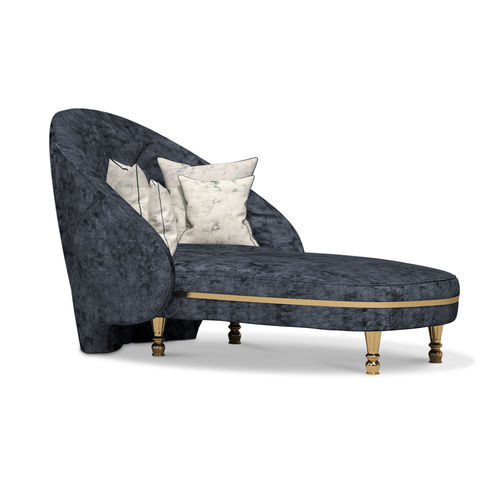 Chaise longue contemporânea - Chalcedony - Muranti - em tecido / em latão polido / da linha comercial