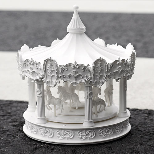 Relógio de design original - MERRY-GO-ROUND X CLOCK - Haoshi - de mesa / analógico / em material plástico