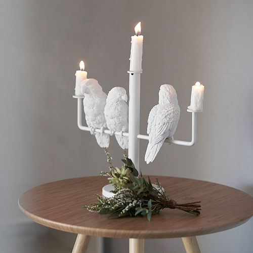 Castiçal em ferro - PARROT X CANDLE HOLDER  - Haoshi - de resina