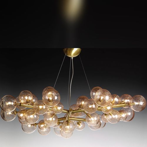 Lustre de design minimalista - MIMOSA  - Alberto Dona - em vidro de Murano / em vidro soprado / em latão polido