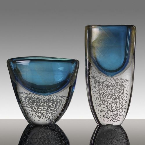 Vaso contemporâneo - MASSICCI - Alberto Dona - em vidro soprado / feito à mão / da linha comercial