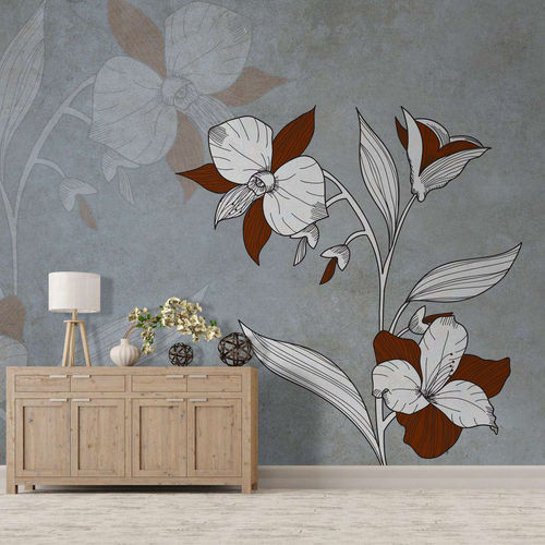 Papel de parede contemporâneo - BLOOM - WallyArt - em tecido não tecido / em fibra de vidro / vinílico