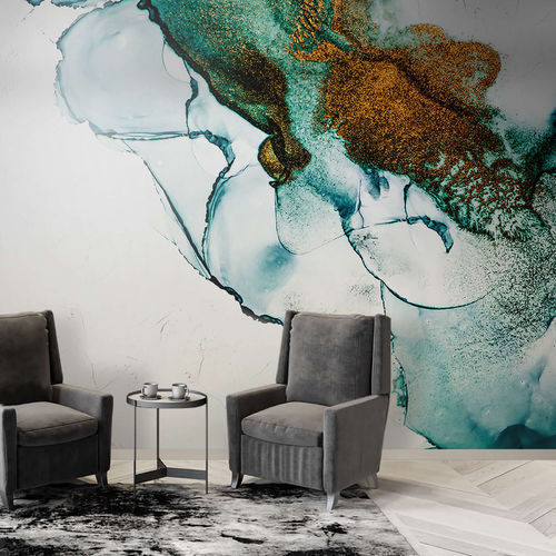 Papel de parede contemporâneo - ACQUAMARINA - WallyArt - em tecido não tecido / em fibra de vidro / vinílico