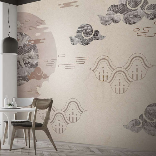 Papel de parede contemporâneo - NUAGE - WallyArt - em tecido não tecido / em fibra de vidro / vinílico