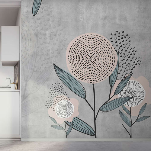 Papel de parede contemporâneo - ZOE - WallyArt - em tecido não tecido / em fibra de vidro / vinílico