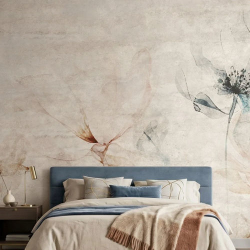 Papel de parede contemporâneo - ALISON - WallyArt - em tecido não tecido / vinílico / floral