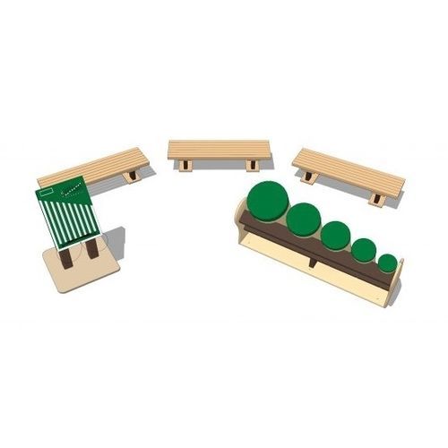 Estrutura lúdica musical - AMPHITHEATER PACKAGE  - Nature of Early Play - para parque infantil / em aço inoxidável / em PEAD
