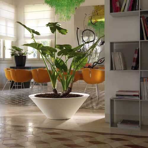 Floreira em material plástico - SCHIO CIOTOLA - TeraPlast - redonda / contemporânea / para ambiente externo