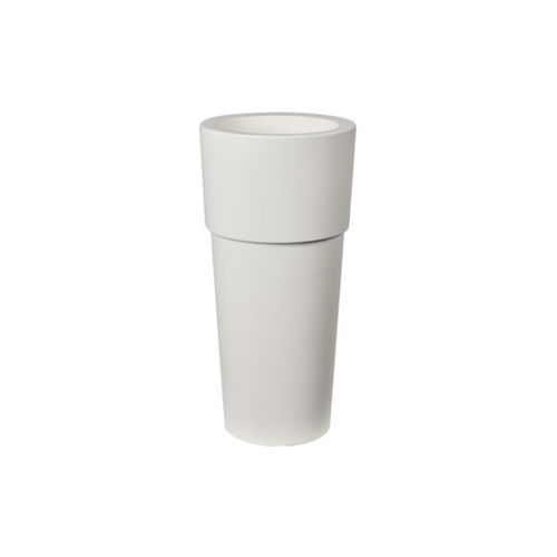 Vaso de jardim em polietileno rotomoldado - Aquila — ALBA - PASQUINI & BINI - redondo / da linha residencial / branco