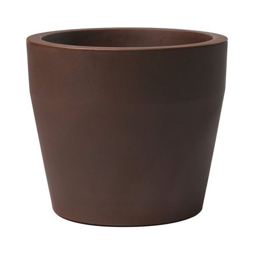 Vaso de jardim em polietileno rotomoldado - Acquario - PASQUINI & BINI - redondo / da linha residencial / marrom